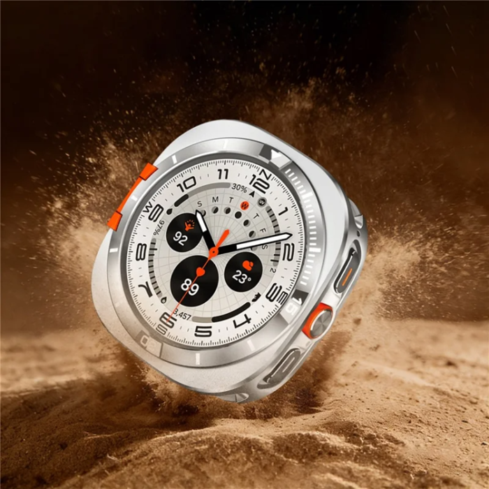 A-One Brand - Metallskal För Galaxy Watch Ultra 47mm (2025) - Silver/Vit