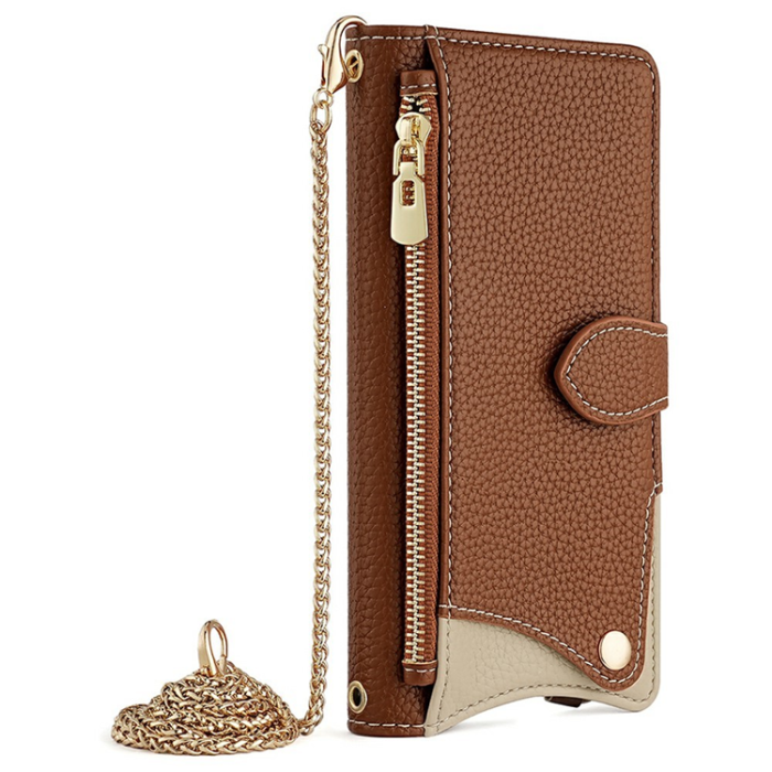 A-One Brand - OnePlus 15 5G Plånboksfodral Irregular Tail Style Läder - Brun