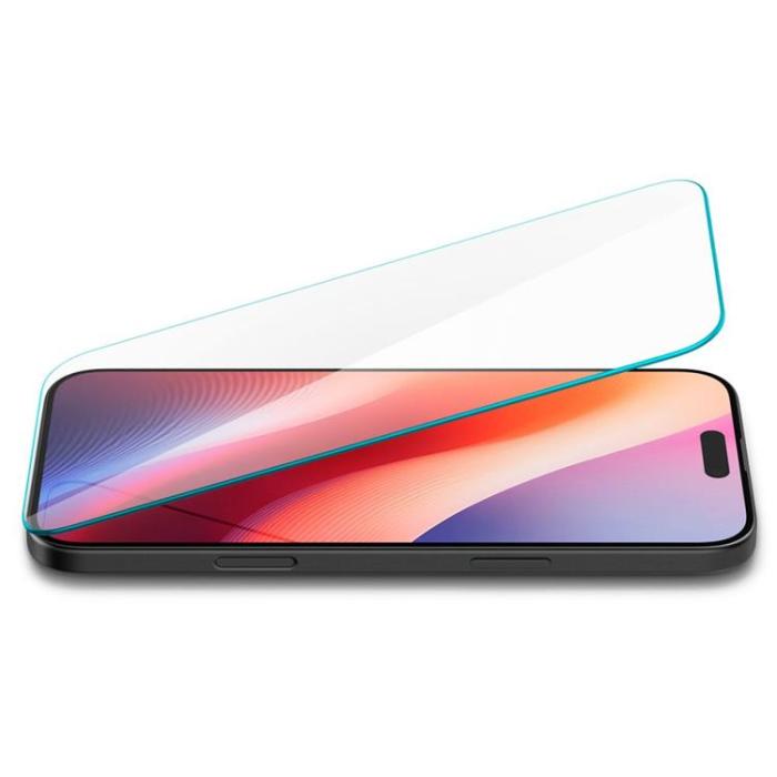 Spigen - Spigen iPhone 16/15 Härdat glas Skärmskydd Glas.Tr Slim - Clear