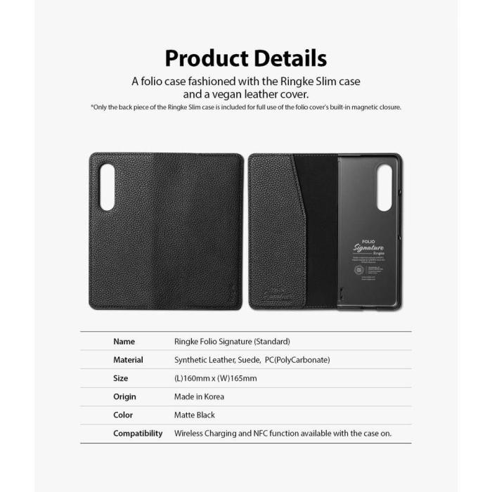 Ringke - Ringke Signature Fodral Galaxy Z Fold 3 - Svart