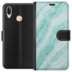 Gustaf - Pl&aring;nboksfodral till Huawei P20 lite med Mint Marble