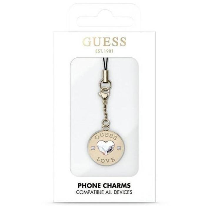 Guess - Guess Mobilrem Heart Diamond Charm med Rhinestones