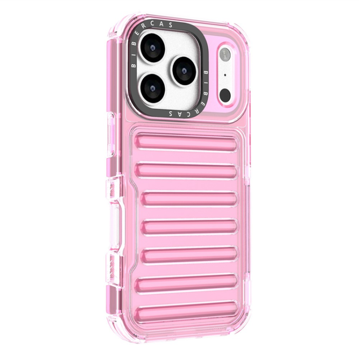 A-One Brand - iPhone 17 Pro Max Mobilskal Stripe Design Detachable - Ljusrosa