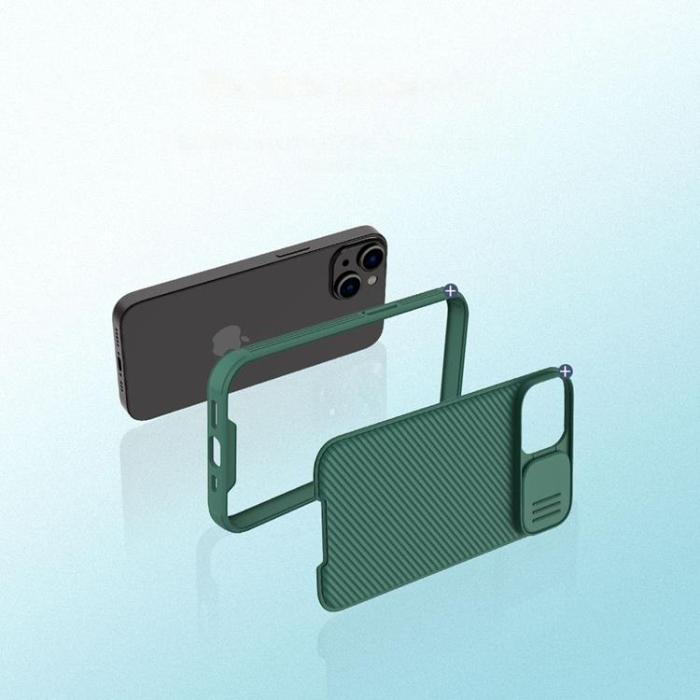 Nillkin - Nillkin iPhone 14 Plus Skal CamShield Pro (PC Och TPU) - Grön