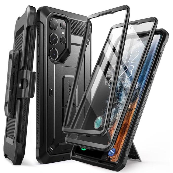 SupCase - [2-Set] SupCase Galaxy S23 Ultra Skal Unicorn Beetle - Svart