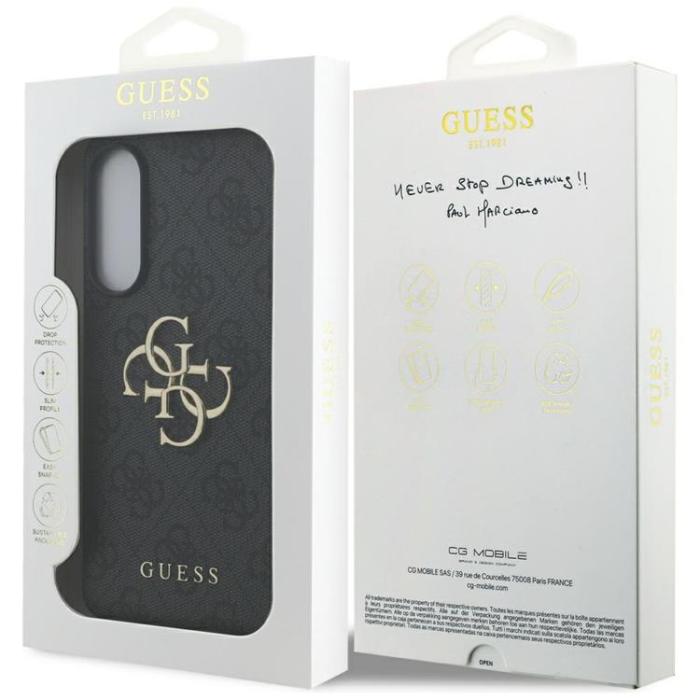 Guess - Guess Galaxy S25 Edge Mobilskal Big 4G Logo Classic - Svart