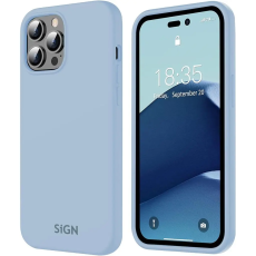 SiGN - SiGN iPhone 14 Pro Skal Liquid Silicone - Safir blå