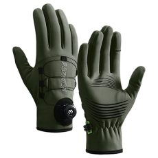 A-One Brand - Varma Handskar Cykel Vindtäta Anti Slip Fleece DB83 - Armégrön