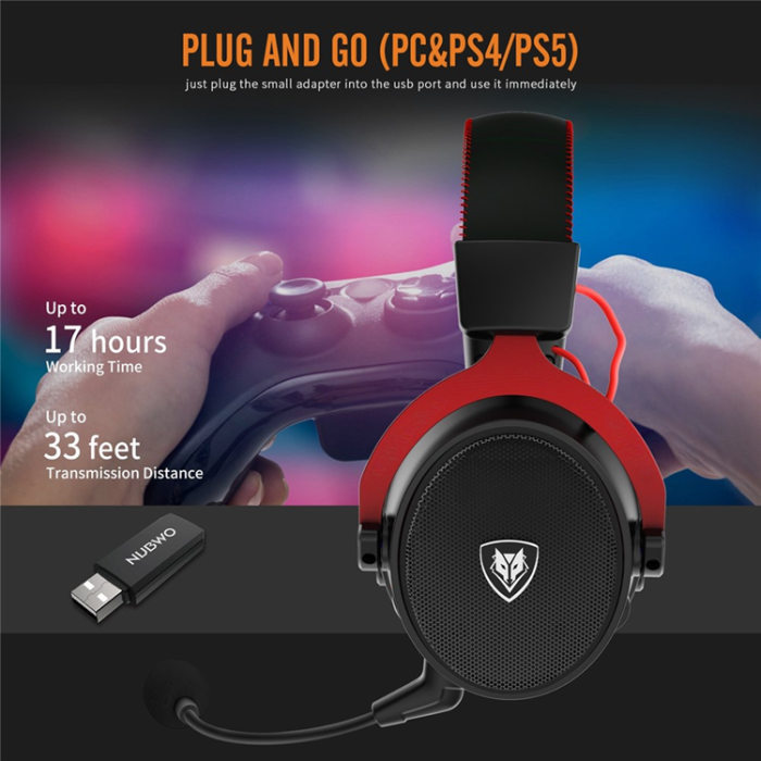 A-One Brand - NUBWO Over-Ear Trådlösa Gaming Hörlurar Brusreducerande Mikrofon G07