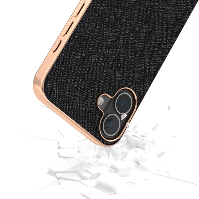 ABEEL - ABEEL iPhone 16 Plus Mobilskal Äkta Läder Electroplating