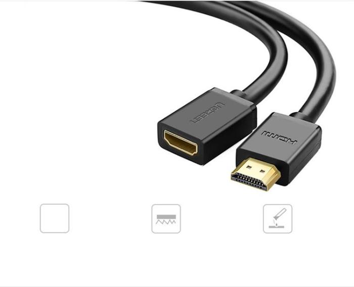 Ugreen - Ugreen HDMI Male HDMI Female Förlängning Kabel 2m - Svart