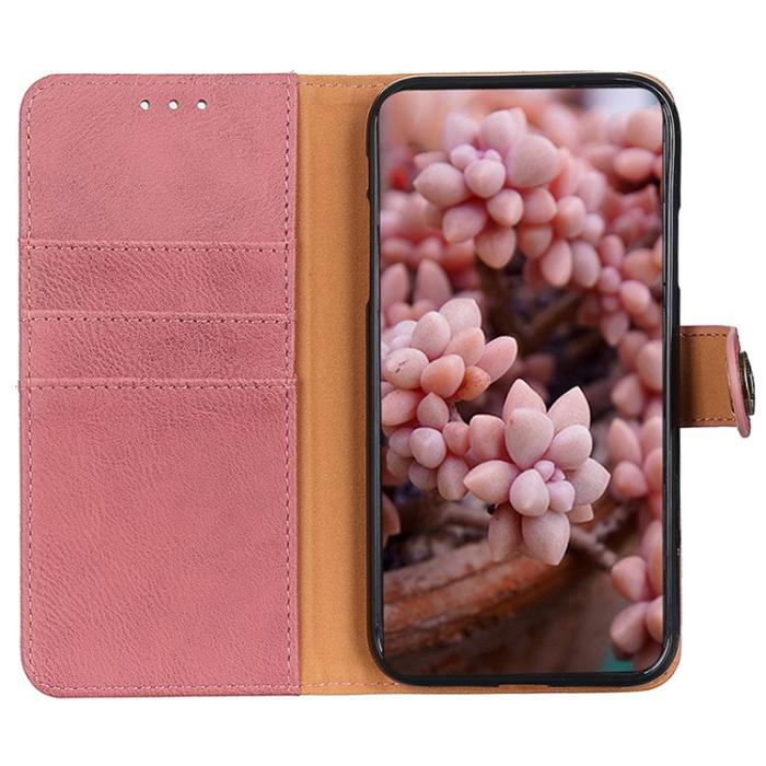 KHAZNEH - KHAZNEH Galaxy S23 FE Plånboksfodral Cowhide - Rosa