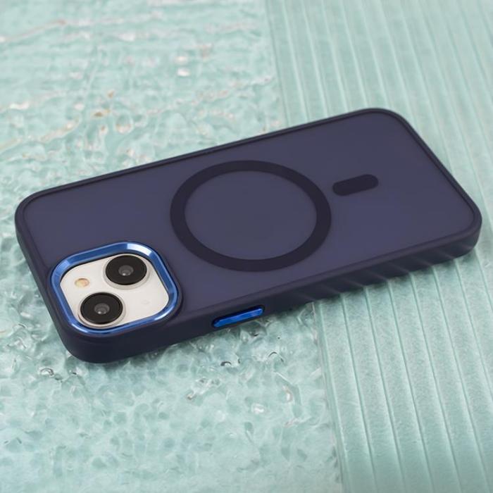 OEM - iPhone 16 Plus Mobilskal MagSafe Frozen - Marinblå