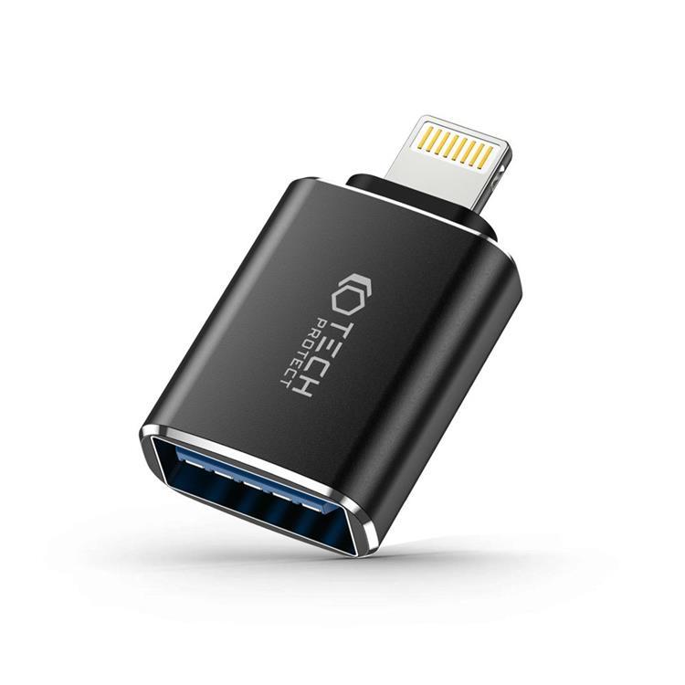 Tech-Protect Adapter Lightning to USB-OTG Ultraboost - Svart | 505295 | AlltMobil
