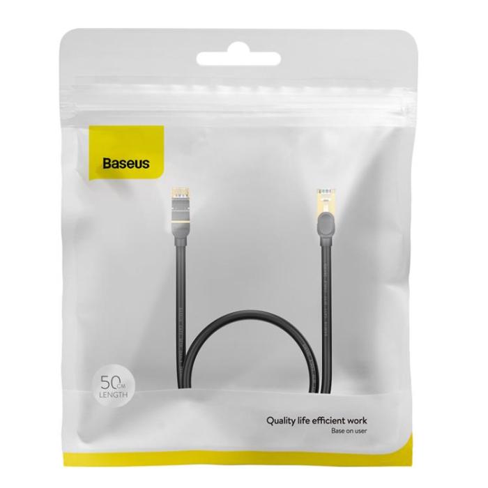 BASEUS - Baseus RJ45 Nätverk Kabel 0.5 m - Svart