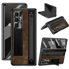 A-One Brand - Galaxy Z Fold 7 Mobilskal Kickstand med Stylus - Coffee