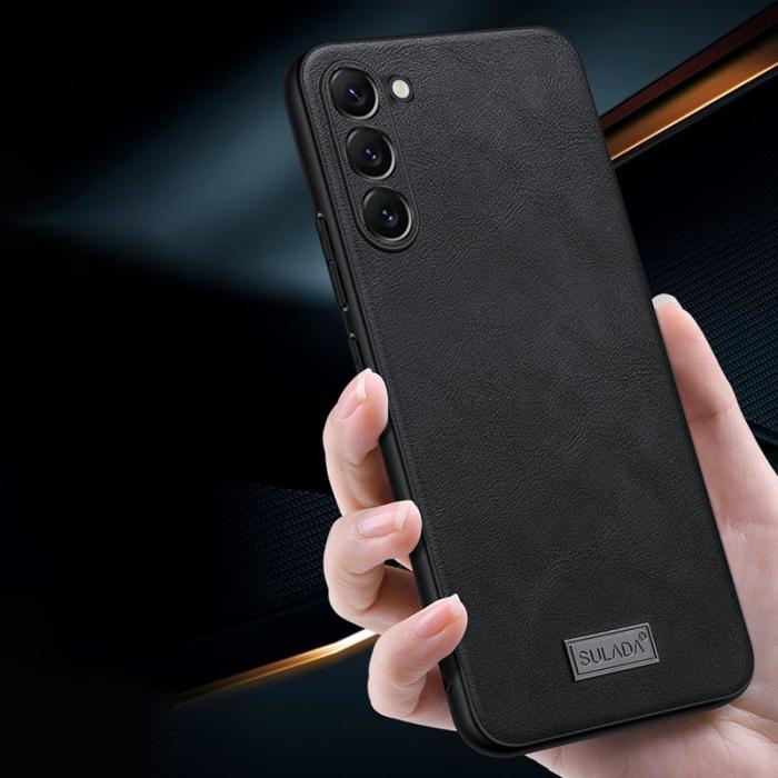 SULADA - SULADA Mobilskal till Galaxy S23 PU Läder Coated TPU + PC - Brun