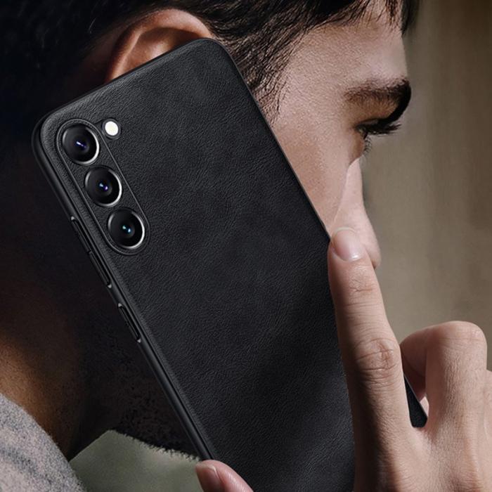 SULADA - SULADA Mobilskal till Galaxy S23 PU Läder Coated TPU + PC - Brun