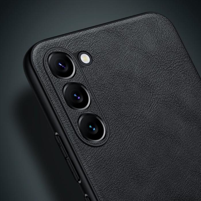 SULADA - SULADA Mobilskal till Galaxy S23 PU Läder Coated TPU + PC - Brun