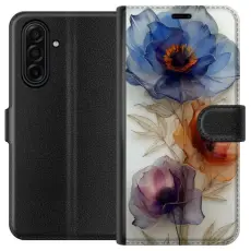 Gustaf - Pl&aring;nboksfodral till Samsung Galaxy A17 5G med Silkesblommor