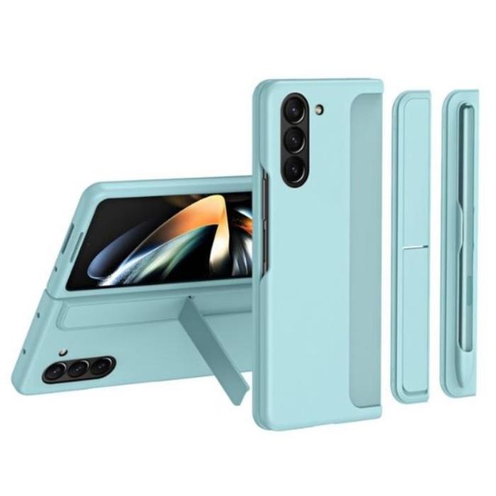 A-One Brand - Galaxy Z Fold 5 Mobilskal Rubberized Kickstand - Sapphire