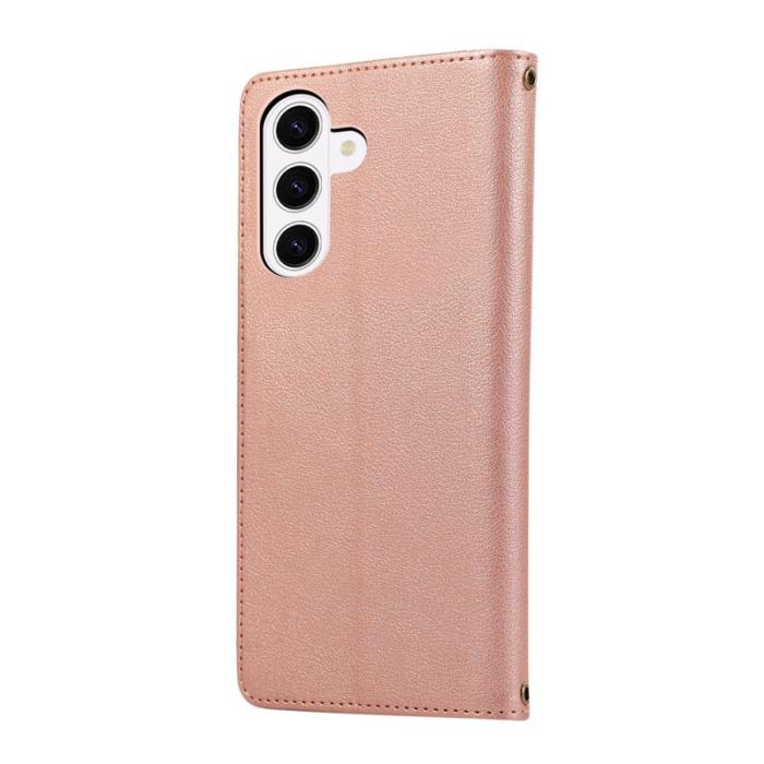 OEM - Mobilfodral för Samsung Galaxy S26 Konstläder Flera kortfack - Roséguld