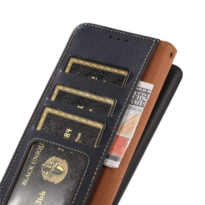 KHAZNEH - KHAZNEH Xiaomi Mi 11 Ultra Plånboksfodral Äkta Läder Kickstand - Blå