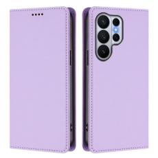 OEM - Pl&aring;nboksfodral f&ouml;r Samsung Galaxy S26 Ultra Konstl&auml;der RFID - Ljuslila