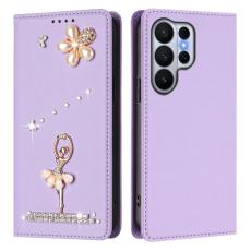 OEM - Pl&aring;nboksfodral f&ouml;r Samsung Galaxy S26 Ultra Konstl&auml;der RFID - Ljuslila