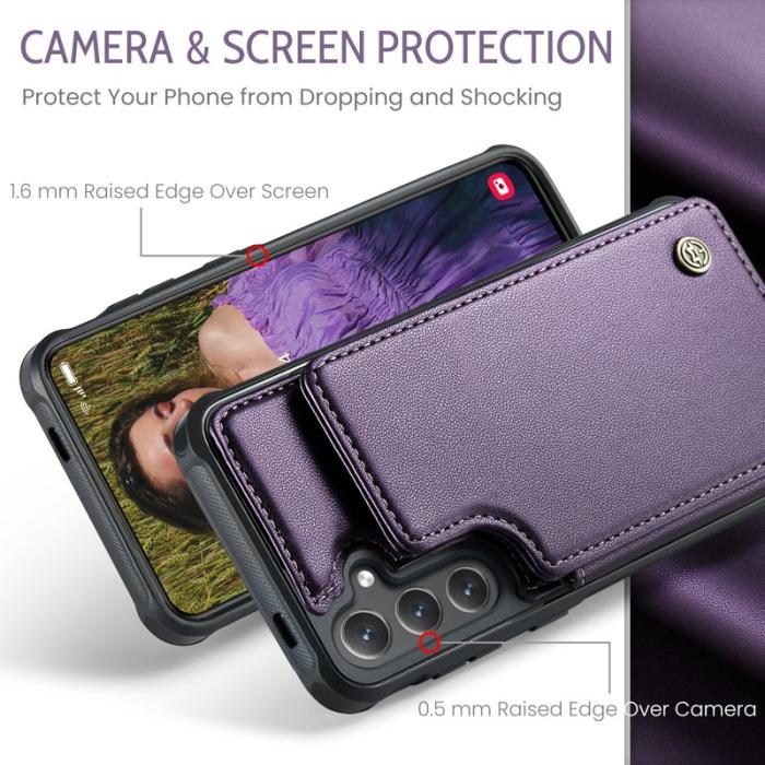 Caseme - CaseMe Mobilfodral för Samsung Galaxy S26 Konstläder RFID 5 kortfack - Lila