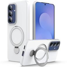OEM - Mobilskal f&ouml;r Samsung Galaxy S26 Plus Magnetiskt Ring Kickstand TPU + PC - Vit