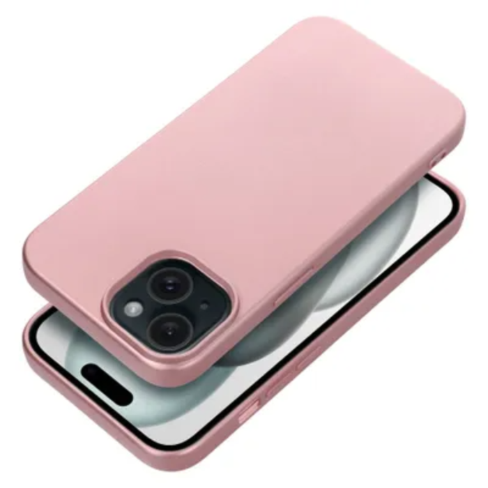 OEM - iPhone 15 Mobilskal Metallic - Rosa