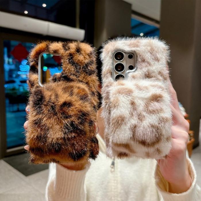 OEM - Mobilskal för Samsung Galaxy S26 Ultra TPU Fluffy Leopard - Grön