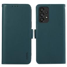 ABEEL - ABEEL Samsung Galaxy A23 5G / A23 4G Konstl&auml;der Pl&aring;nboksfodral RFID-Skydd Gr&ouml;n