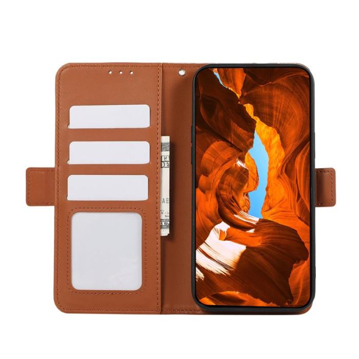 ABEEL - ABEEL Samsung Galaxy A23 5G / A23 4G Konstläder Plånboksfodral RFID-Skydd Brun
