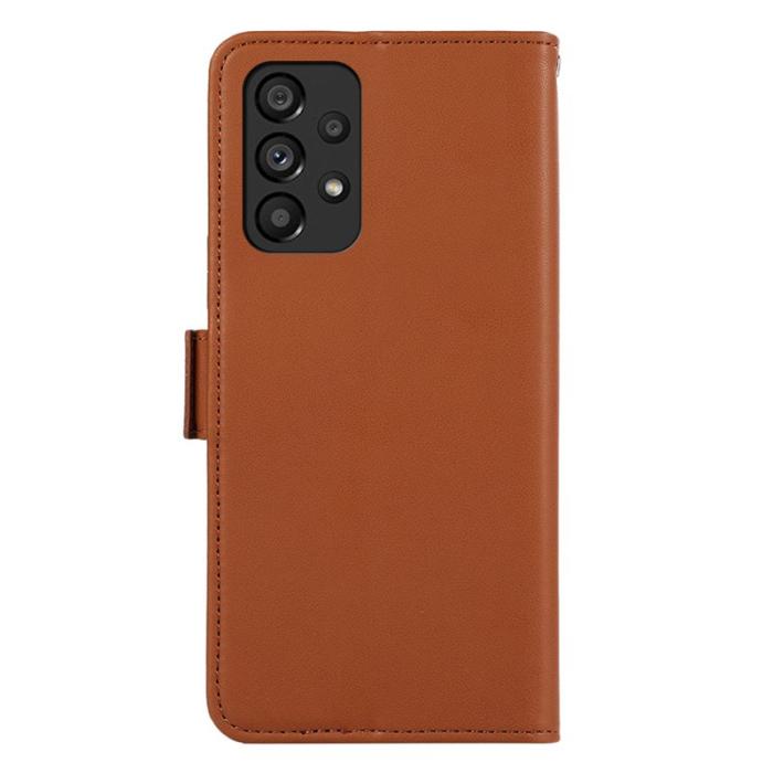 ABEEL - ABEEL Samsung Galaxy A23 5G / A23 4G Konstläder Plånboksfodral RFID-Skydd Brun