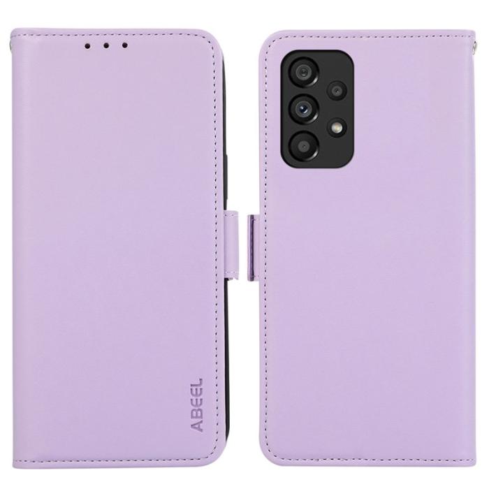 ABEEL - ABEEL Samsung Galaxy A23 5G / A23 4G Konstläder Plånboksfodral RFID-Skydd Lila