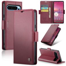 Caseme - CASEME Pl&aring;nboksfodral Konstl&auml;der till Google Pixel 9 Pro XL - R&ouml;d