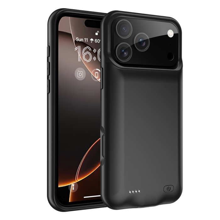 A-One Brand - iPhone 17 Pro Max Batteriskal 6000mAh - Svart