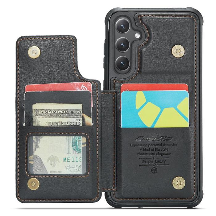 Caseme - CASEME C22 Fodral för Samsung Galaxy S23 FE - Konstläder , Svart