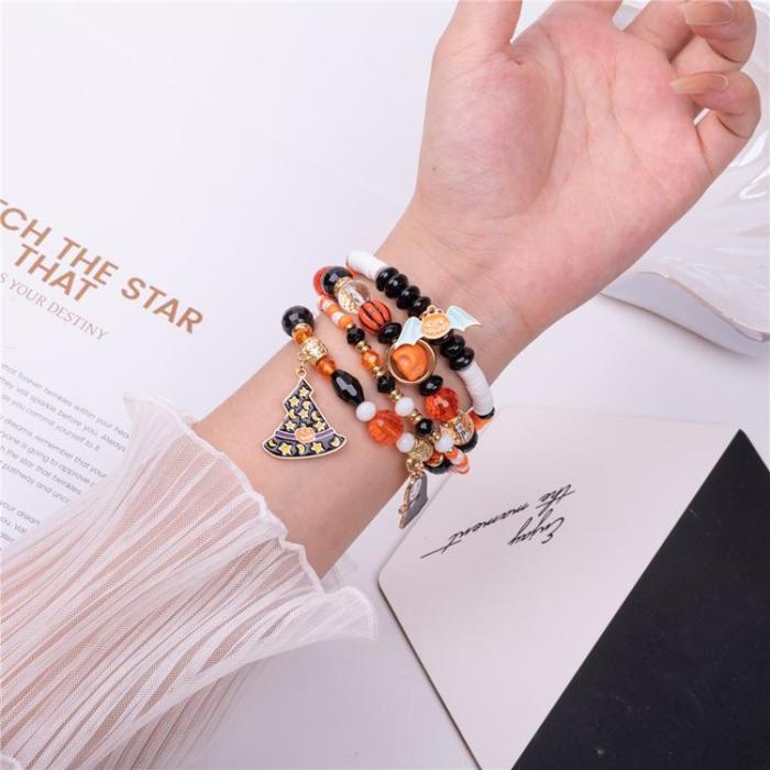 OEM - Apple Watch (49mm/46mm/45mm/44mm/42mm) Armband Halloween Beaded - Ansiktslös