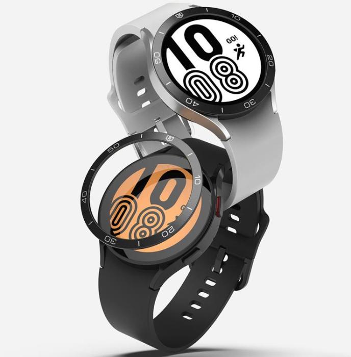 UTGATT5 - Ringke Galaxy Watch 5/4 (44mm) Skal Bezel Styling - Silver