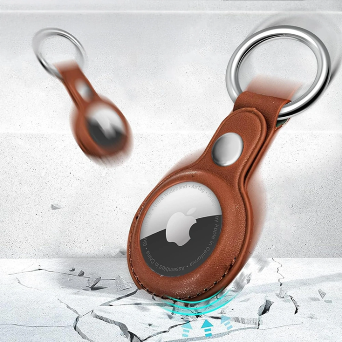 Tech-Protect - Tech Protect Apple Airtag 1/2 Nyckelring - Brun