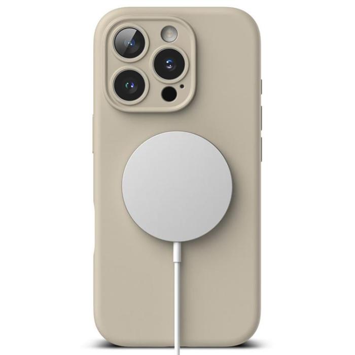 Ringke - Ringke iPhone 16 Pro Max Mobilskal Magsafe Silikon Magnetic - Stone