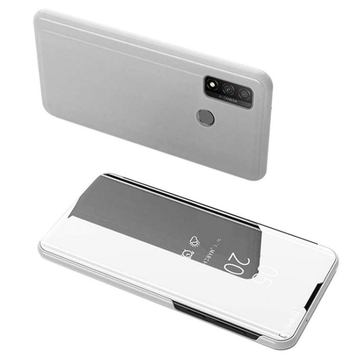 UTGATT5 - Clear View Mobilfodral Huawei P Smart 2020 - Silver