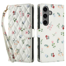 A-One Brand - Galaxy S25 - S24 Plånboksfodral Rhombic Floral A1