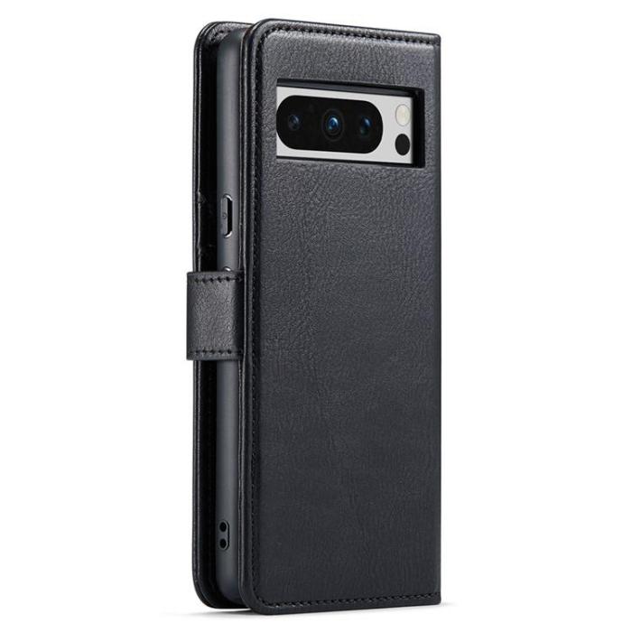 DG.MING - DG.MING Google Pixel 8 Pro Plånboksfodral Äkta Läder - Svart