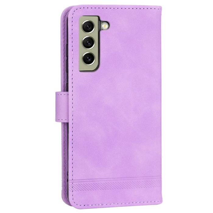 DIERFENG - DIERFENG DF-03 Konstläder Plånboksfodral för Samsung Galaxy S21 FE 5G - Lila