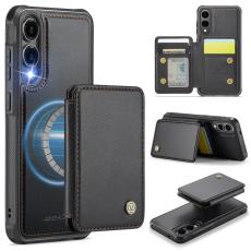 JEEHOOD - JEEHOOD J05 Mobilskal till Samsung Galaxy S25 Edge L&auml;der Svart