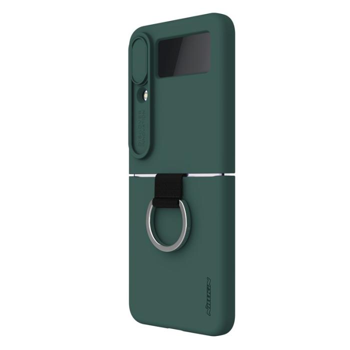 Nillkin - NILLKIN Mobilskal till Samsung Galaxy Z Flip4 5G Liquid Silicone Grön